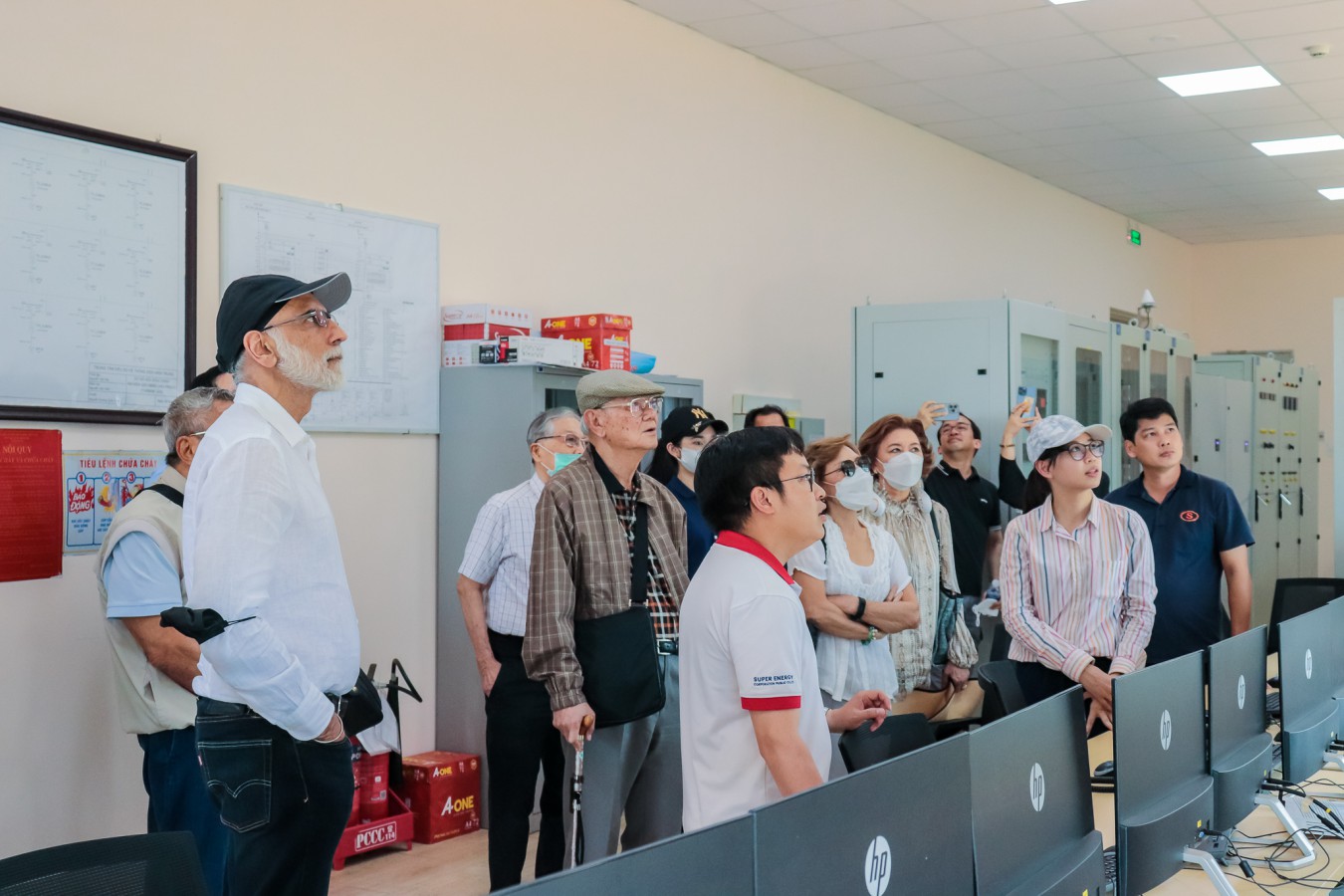 Site visit to the 50 MW wind power plant control room, Vietnam