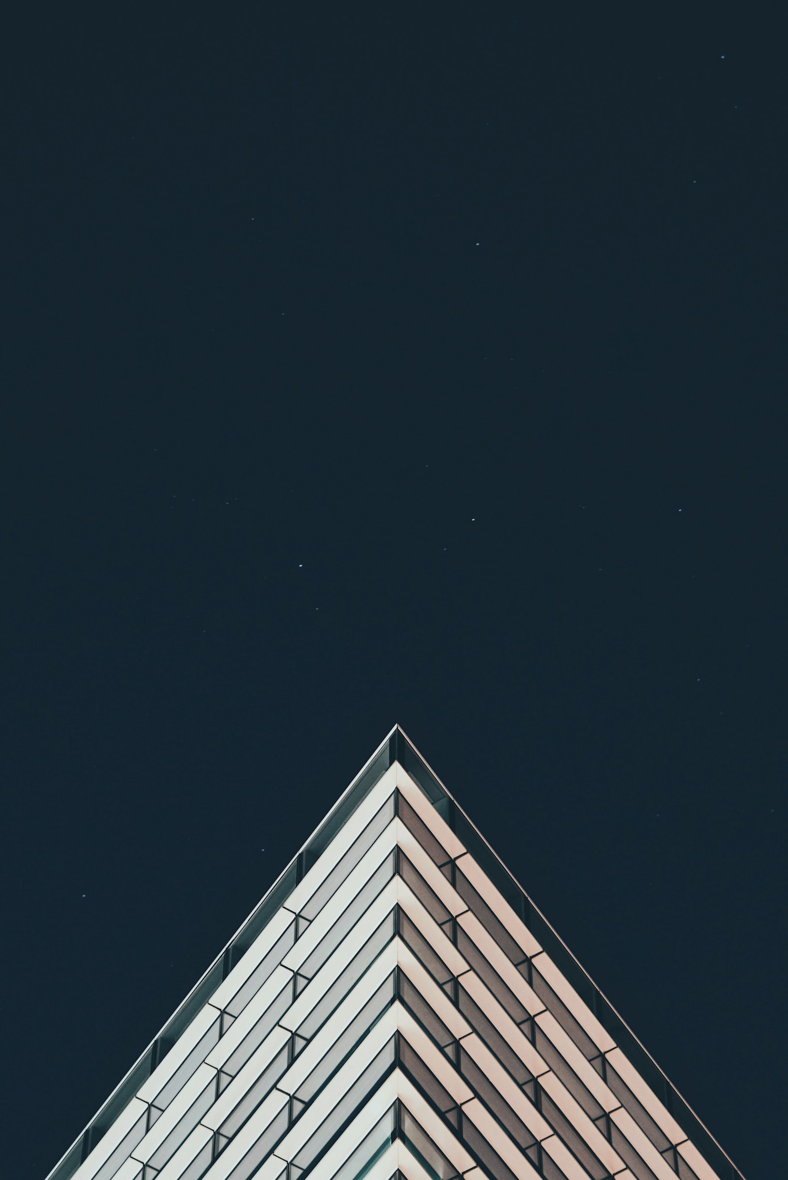 Sculptural peak against night sky